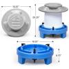 imageAmerican Home SelfFilling Farmstead Chicken Feeder 30 lb Capacity Fits Standard 5Gallon Bucket Outdoor WeatherResistant DesignBlue