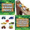 imageSimplay3 Safari Adventure Race Track Dual Lane Toddler Racetrack Car Ramp Toy for Indoor or Outdoor Play 4 Toy Animal Cars Included Made in USASafari
