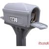 imageSimplay3 T4 Extra Large Capacity XL DigFree Mailbox with Durable Construction WeatherResistant Design and Easy NoDig Installation Front Door Only Black Made in The USASteel GrayCharcoal