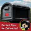 imageSimplay3 T4 Extra Large Capacity XL DigFree Mailbox with Durable Construction WeatherResistant Design and Easy NoDig Installation Front Door Only Black Made in The USABlack