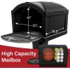 imageSimplay3 T4 Extra Large Capacity XL DigFree Mailbox with Durable Construction WeatherResistant Design and Easy NoDig Installation Front Door Only Black Made in The USABlack