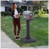 imageSimplay3 T4 Extra Large Capacity XL DigFree Mailbox with Durable Construction WeatherResistant Design and Easy NoDig Installation Front Door Only Black Made in The USASteel GrayCharcoal