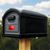 imageSimplay3 T4 Extra Large Capacity XL Post Mount Mailbox Top with Durable DoubleWall Construction WeatherResistant Design Black Made in The USA