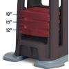 imageSimplay3 Toddler Tower Montessori Folding Kids Step Stool for Kitchen Bathroom 34 x 215quot x 20 Ages 18 Months to 4 Years GrayEspresso Brown