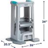 imageSimplay3 Toddler Tower Montessori Folding Kids Step Stool for Kitchen Bathroom 34 x 215quot x 20 Ages 18 Months to 4 Years GrayGray