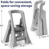 imageSimplay3 Toddler Tower Montessori Folding Kids Step Stool for Kitchen Bathroom 34 x 215quot x 20 Ages 18 Months to 4 Years GrayGray