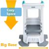 imageSimplay3 Toddler Tower Montessori Folding Kids Step Stool for Kitchen Bathroom 34 x 215quot x 20 Ages 18 Months to 4 Years GrayWhite