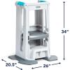 imageSimplay3 Toddler Tower Montessori Folding Kids Step Stool for Kitchen Bathroom 34 x 215quot x 20 Ages 18 Months to 4 Years GrayWhite