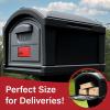 imageSimplay3 USPS T4 Extra Large Capacity XL Mailbox and Post Cover with Durable DoubleWall Construction WeatherResistant Design Black Made in The USABlack