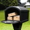 imageSimplay3 USPS T4 Extra Large Capacity XL Mailbox and Post Cover with Durable DoubleWall Construction WeatherResistant Design Black Made in The USABlack
