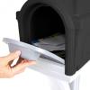 imageSimplay3 USPS T4 Extra Large Capacity XL Mailbox and Post Cover with Durable DoubleWall Construction WeatherResistant Design Black Made in The USALight GrayDark Gray