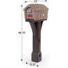 imageSimplay3 USPS T4 Extra Large Capacity XL Mailbox and Post Cover with Durable DoubleWall Construction WeatherResistant Design Black Made in The USAWashed StoneEspresso Brown