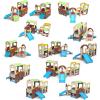 imageSimplay3 Young Explorers Indoor Outdoor Playset for Kids  Modular Climber Slide ampamp Playhouse Combo  Expandable Toddler Activity Center with Crawl Tunnel Doors ampamp Easel for Backyard or PlayroomModular Play System