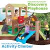 imageSimplay3 Young Explorers Indoor Outdoor Playset for Kids  Modular Climber Slide ampamp Playhouse Combo  Expandable Toddler Activity Center with Crawl Tunnel Doors ampamp Easel for Backyard or PlayroomPlayhouse Modular