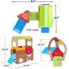 imageSimplay3 Young Explorers Indoor Outdoor Playset for Kids  Modular Climber Slide ampamp Playhouse Combo  Expandable Toddler Activity Center with Crawl Tunnel Doors ampamp Easel for Backyard or PlayroomPlayhouse Modular