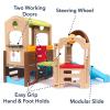imageSimplay3 Young Explorers Indoor Outdoor Playset for Kids  Modular Climber Slide ampamp Playhouse Combo  Expandable Toddler Activity Center with Crawl Tunnel Doors ampamp Easel for Backyard or PlayroomPlayhouse Modular