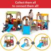 imageSimplay3 Young Explorers Indoor Outdoor Playset for Kids  Modular Climber Slide ampamp Playhouse Combo  Expandable Toddler Activity Center with Crawl Tunnel Doors ampamp Easel for Backyard or PlayroomModular Play System