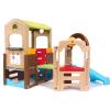 imageSimplay3 Young Explorers Indoor Outdoor Playset for Kids  Modular Climber Slide ampamp Playhouse Combo  Expandable Toddler Activity Center with Crawl Tunnel Doors ampamp Easel for Backyard or PlayroomPlayhouse Modular