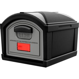 imageSimplay3 T4 Extra Large Capacity XL Post Mount Mailbox Top with Durable DoubleWall Construction WeatherResistant Design Black Made in The USA