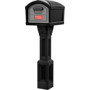 imageSimplay3 USPS T4 Extra Large Capacity XL Mailbox and Post Cover with Durable DoubleWall Construction WeatherResistant Design Black Made in The USABlack