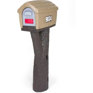 imageSimplay3 USPS T4 Extra Large Capacity XL Mailbox and Post Cover with Durable DoubleWall Construction WeatherResistant Design Black Made in The USASandstone