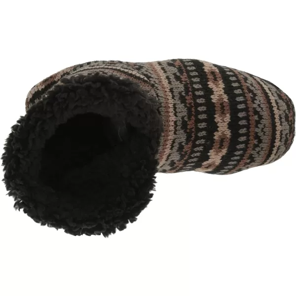 MUK LUKS Mens Bootie SlipperEbony Multi