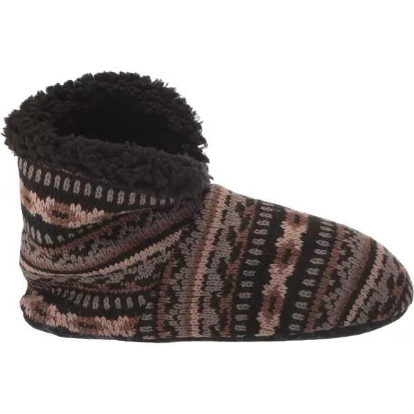 MUK LUKS Mens Bootie SlipperEbony Multi