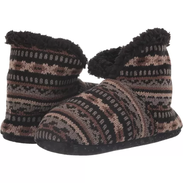 MUK LUKS Mens Bootie SlipperEbony Multi
