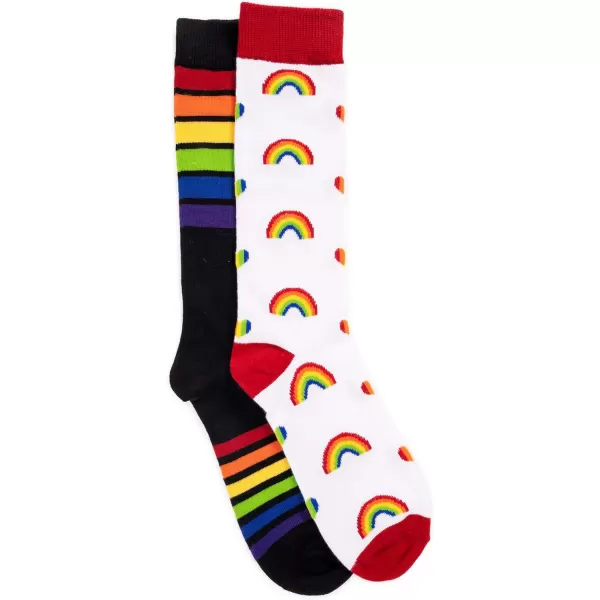 MUK LUKS Unisex 2 Pair Pack Knee High Pride Socks Pride Rainbow One Size 2200032999OSMUK LUKS Unisex 2 Pair Pack Knee High Pride Socks Pride Rainbow One Size 2200032999OS