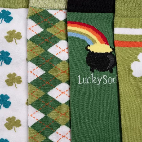 MUK LUKS Womens 4 Pack Knee High SockSt Pattys Day