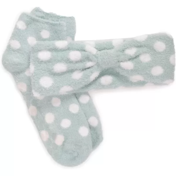 MUK LUKS Womens Aloe Infused Sock and Headband SetMint