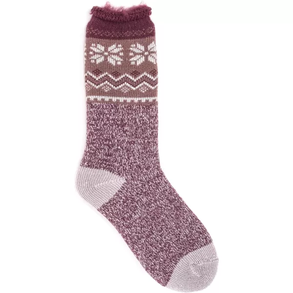 MUK LUKS Womens Heat Retainer Thermal SocksPurple