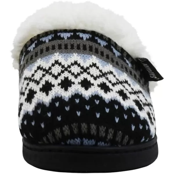 MUK LUKS Womens Suzanne Clog SlippersBlackBlue