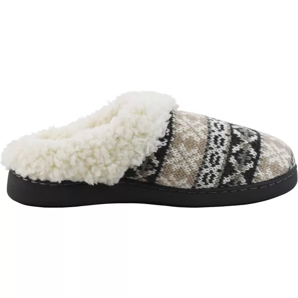 MUK LUKS Womens Suzanne Clog SlippersGreyNeutral