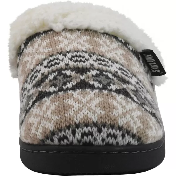 MUK LUKS Womens Suzanne Clog SlippersGreyNeutral