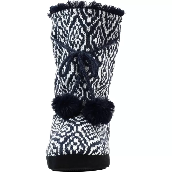 MUK LUKS Womens Tall FleeceLined Slipper BootDark Sapphire