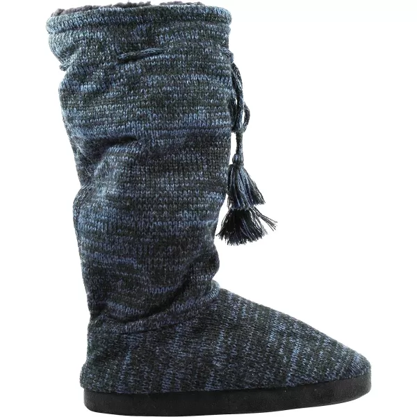 MUK LUKS Womens Tall FleeceLined Slipper BootMidnight