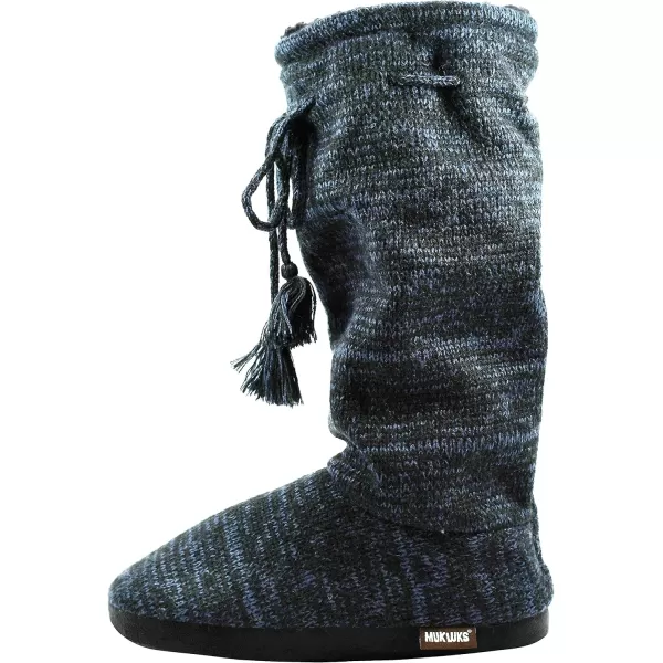 MUK LUKS Womens Tall FleeceLined Slipper BootMidnight