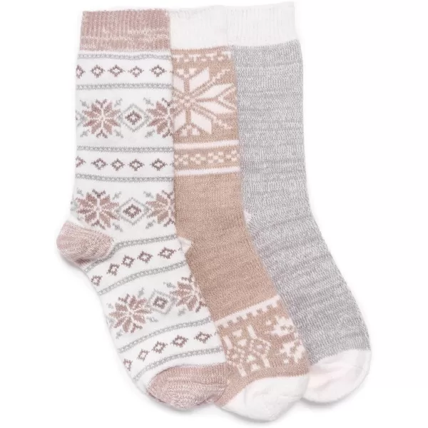 MUK LUKS womens Womens Boot Socks 3pkWinter Shimmer