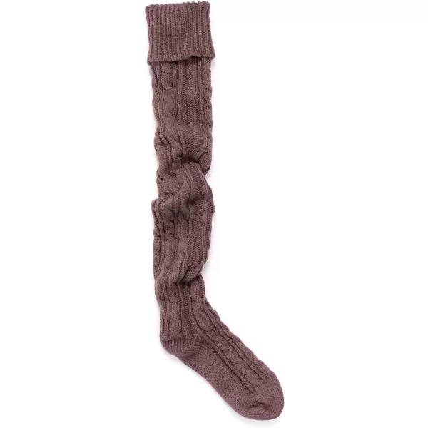 MUK LUKS womens Womens Cable Knit Over the Knee SocksPurple Haze