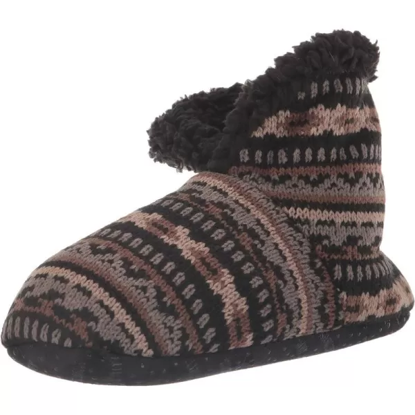 MUK LUKS Mens Bootie SlipperEbony Multi