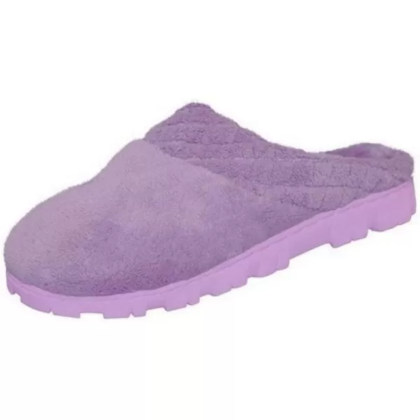 MUK LUKS Womens Micro Chenille Trimmed Clog SlippersBlueLavender