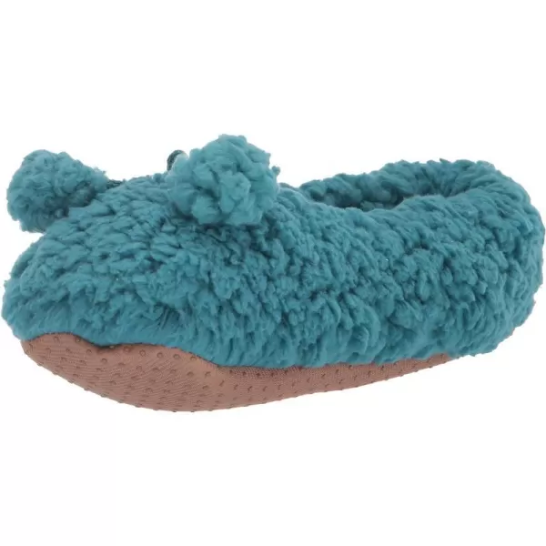 MUK LUKS Womens Moisturized and Infused Ballerina Slipper SockTeal