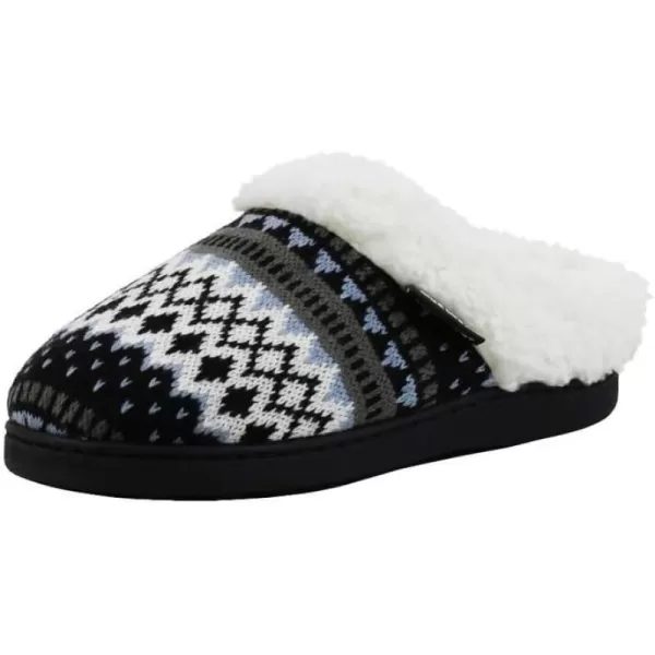 MUK LUKS Womens Suzanne Clog SlippersBlackBlue