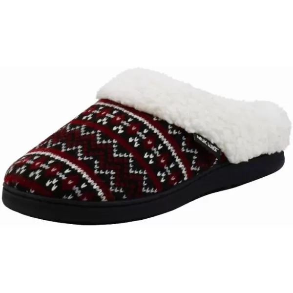 MUK LUKS Womens Suzanne Clog SlippersBlackChianti