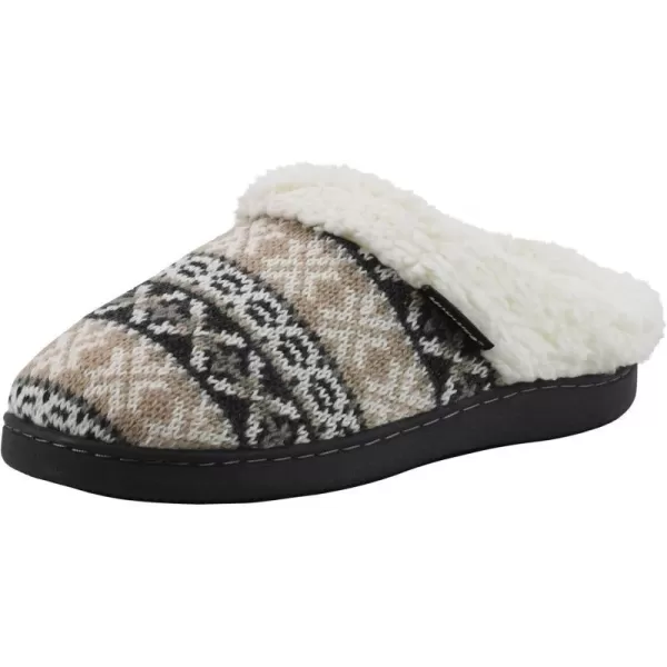 MUK LUKS Womens Suzanne Clog SlippersGreyNeutral