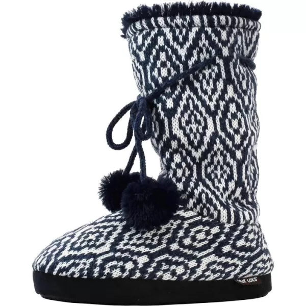 MUK LUKS Womens Tall FleeceLined Slipper BootDark Sapphire