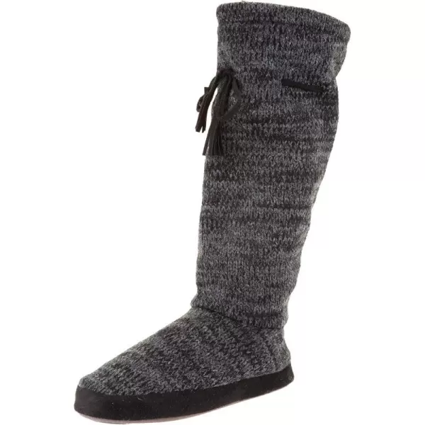 MUK LUKS Womens Tall FleeceLined Slipper BootMarble After Dark