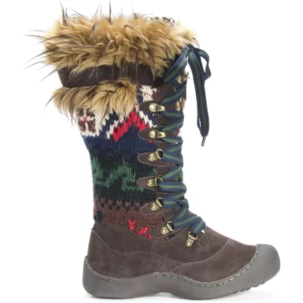 MUK LUKS Womens Gwen Boot SnowDark Brown