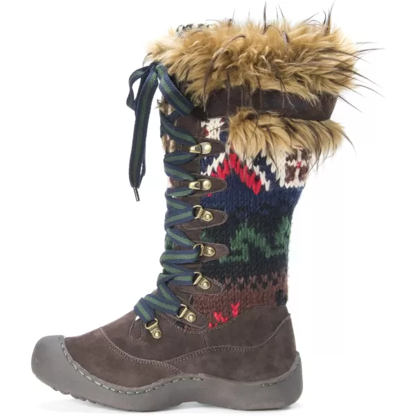 MUK LUKS Womens Gwen Boot SnowDark Brown